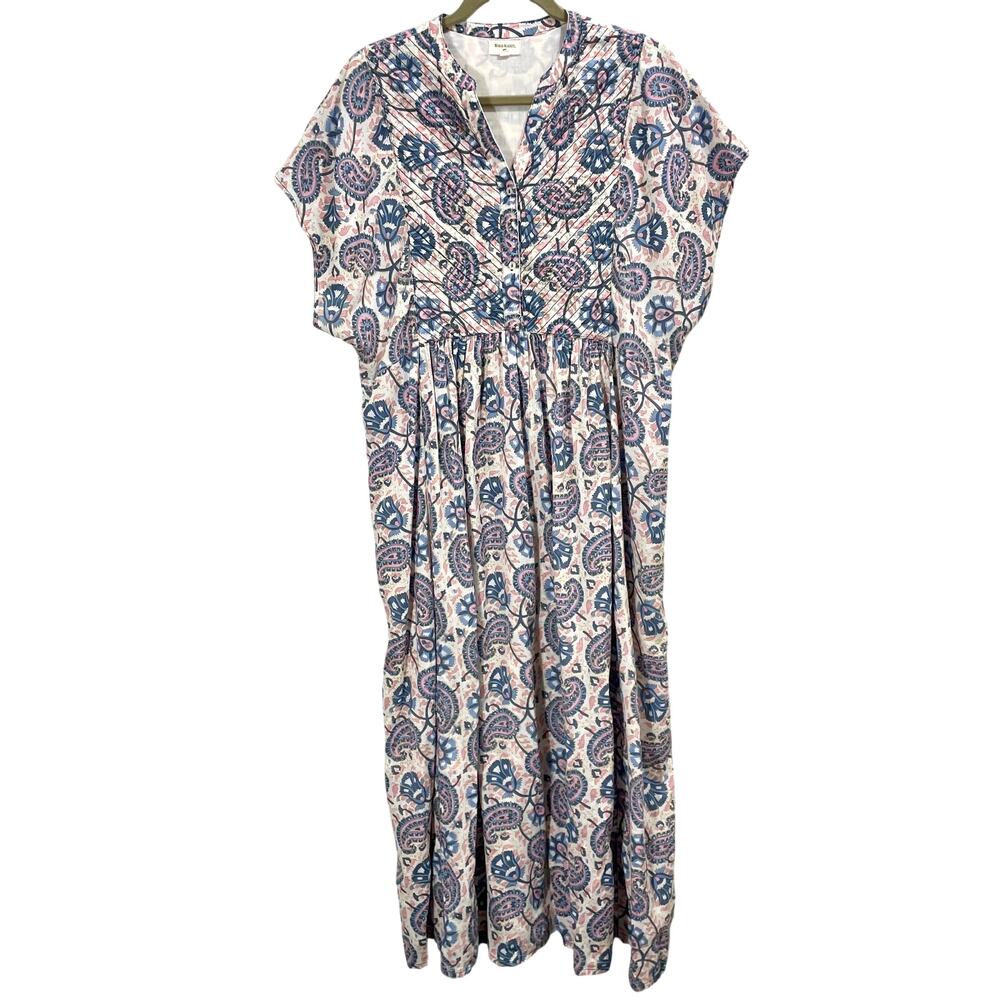 World Market Women's Bohemian Midi Dress Multicolor Paisley Print Size L/XL